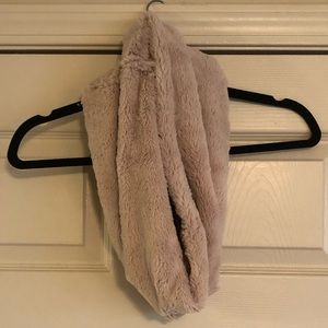 Furry, tan infinity scarf new with tags